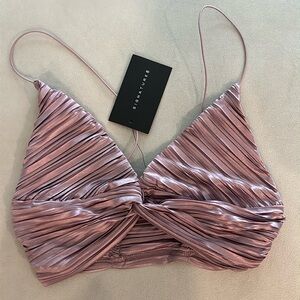 Signature8 Violet Pleated Bra Crop Top